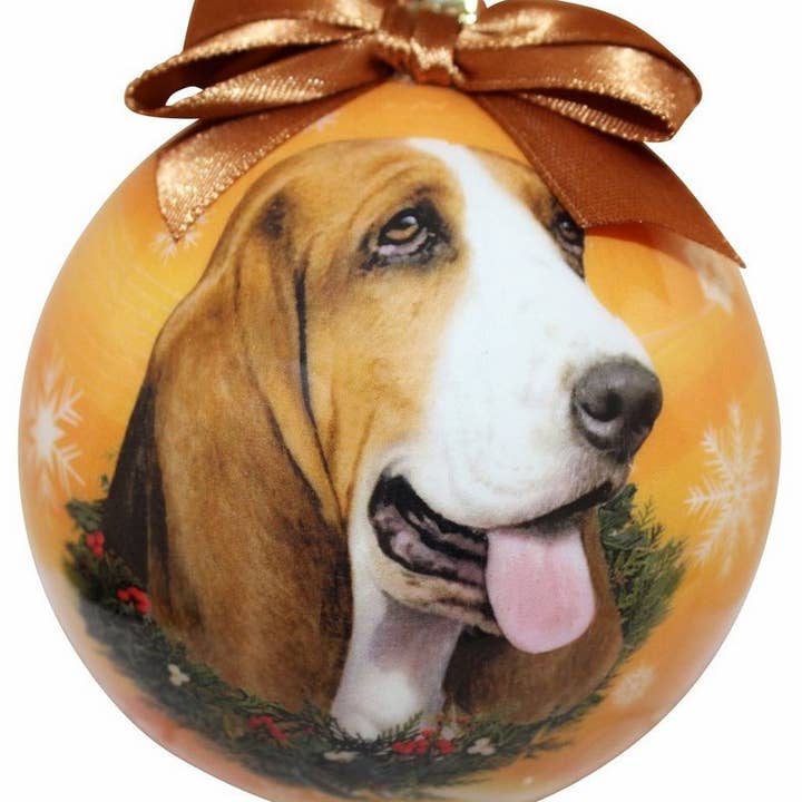 E&S Pets - Wholesale Ornament - Basset Hound Ball Ornament