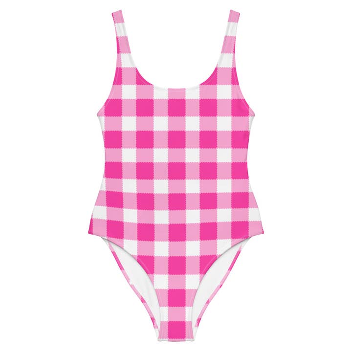 Scalloped Gingham One-Piece Swimsuit for wholesale by The Happy Fun Shop