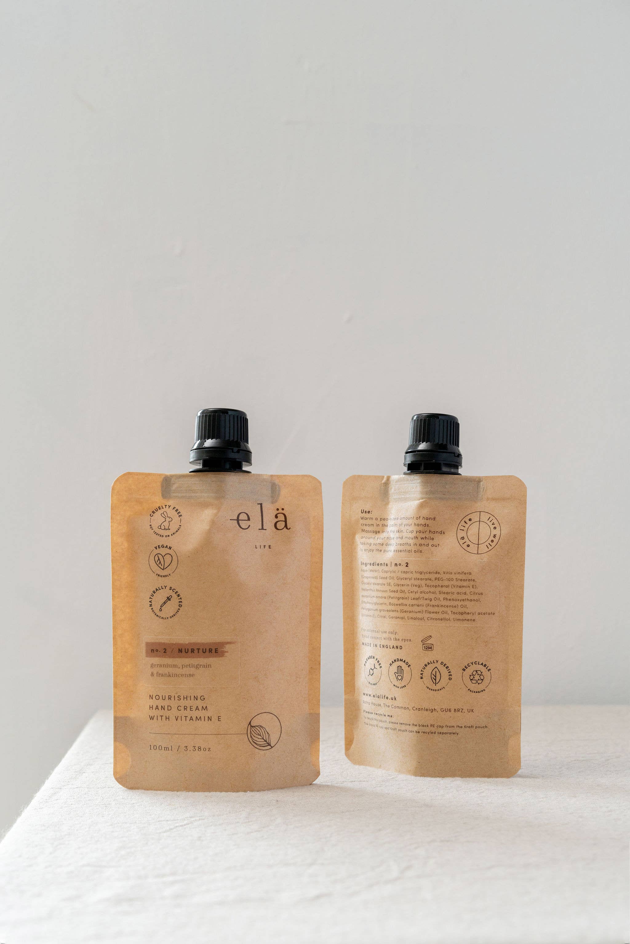 Elä Wellness Ltd - Vente Crèmes/lotions pour les mains - Crème pour les mains à la vitamine E Nurture No 2 100 ml4