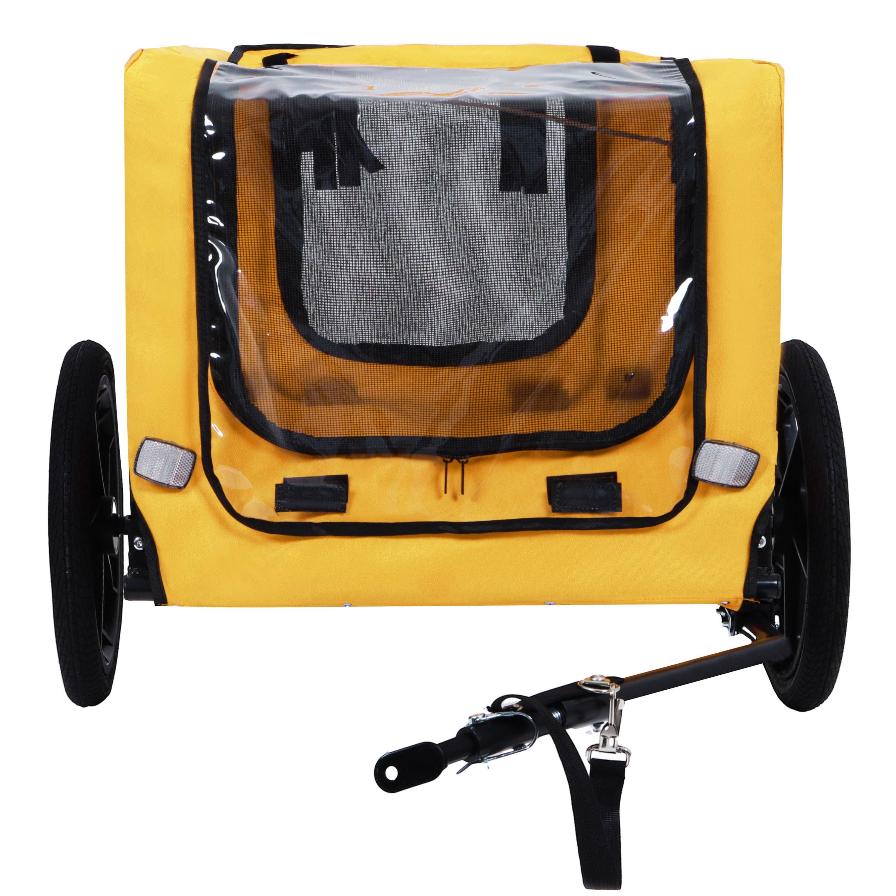 39F Inc. - Wholesale Pet Carrier - Cat/Dog - Folding Pet Bike Trailer for Small to Medium Dogs, Yellow3