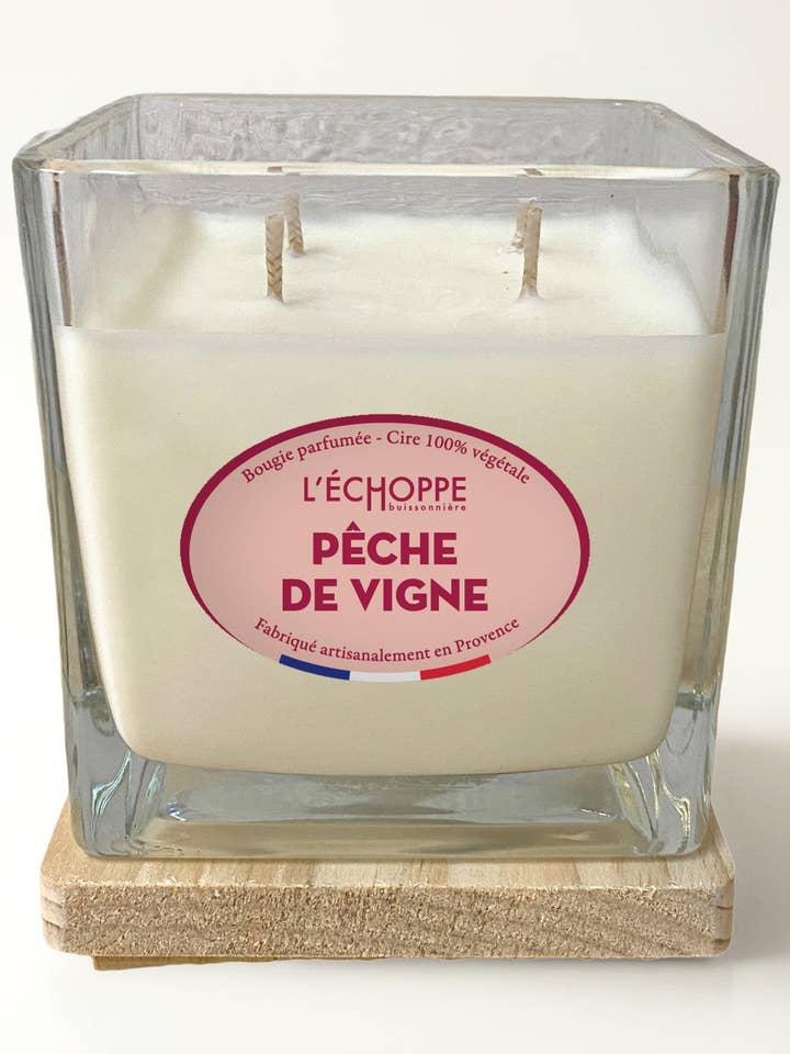 Vine Peach - Scented Candle 400g for wholesale by L'Échoppe Buissonnière