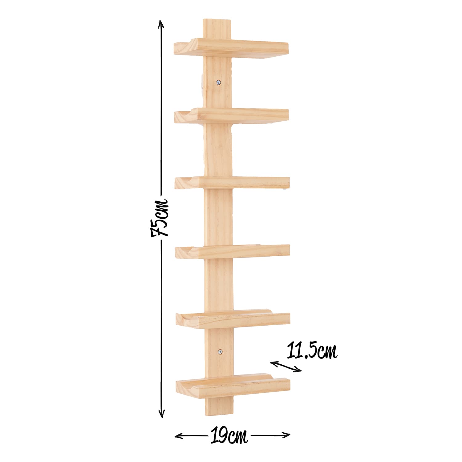Wholesale Gifts Tomorrow - Wholesale Wine Rack - 6 bottle Vertical Wooden Wine Rack - Pine (75cm)3