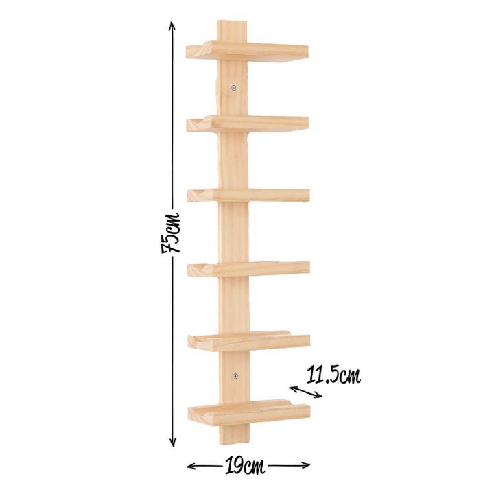 Wholesale Gifts Tomorrow - Wholesale Wine Rack - 6 bottle Vertical Wooden Wine Rack - Pine (75cm)3