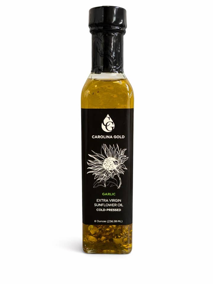 Huile infusée à l'ail 8 oz pour la vente par Carolina Gold