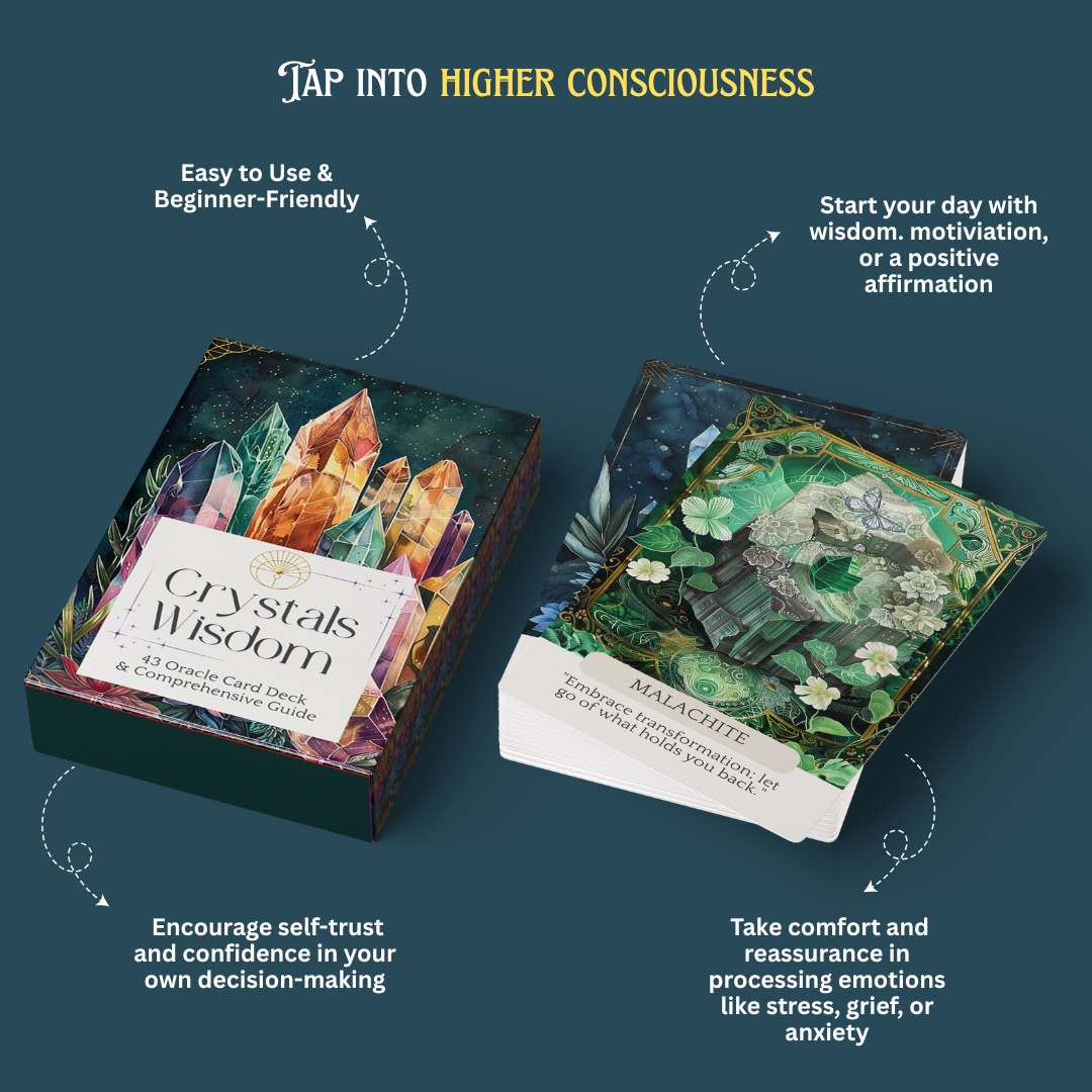 Designs by Deekay Inc. - Wholesale Tarot Cards - Crystals Wisdom Oracle Card Deck1