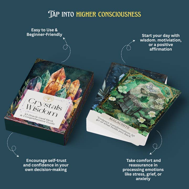 Designs by Deekay Inc. - Wholesale Tarot Cards - Crystals Wisdom Oracle Card Deck1