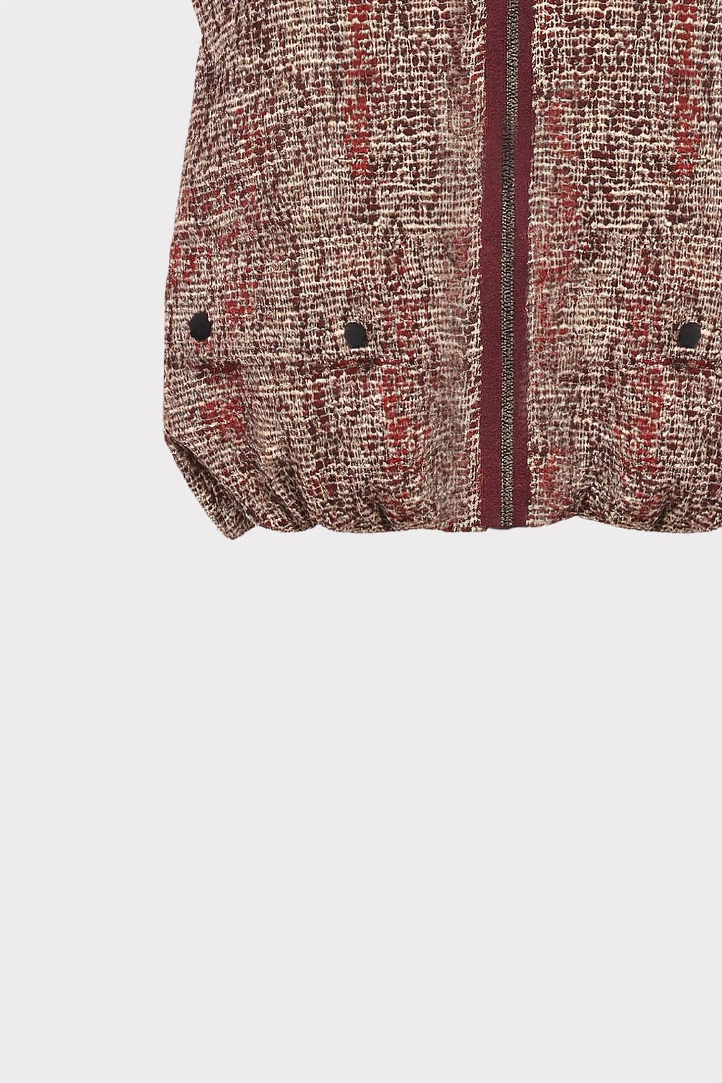 Burdeos Chaleco de tweed con cremallera de venta al por mayor en Faire3