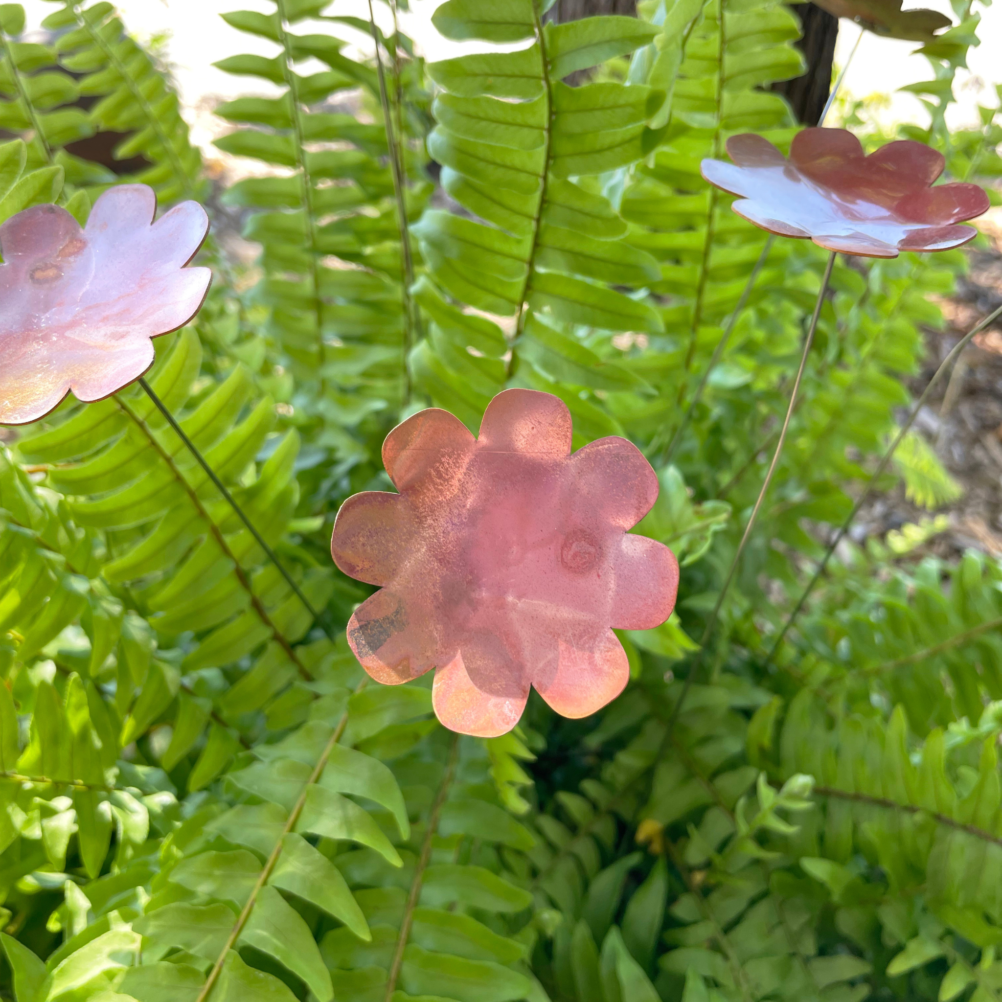 Clever Goods by Annabelle Noel Designs - Wholesale Garden/Lawn Stake - Large Natural Copper Flowers3