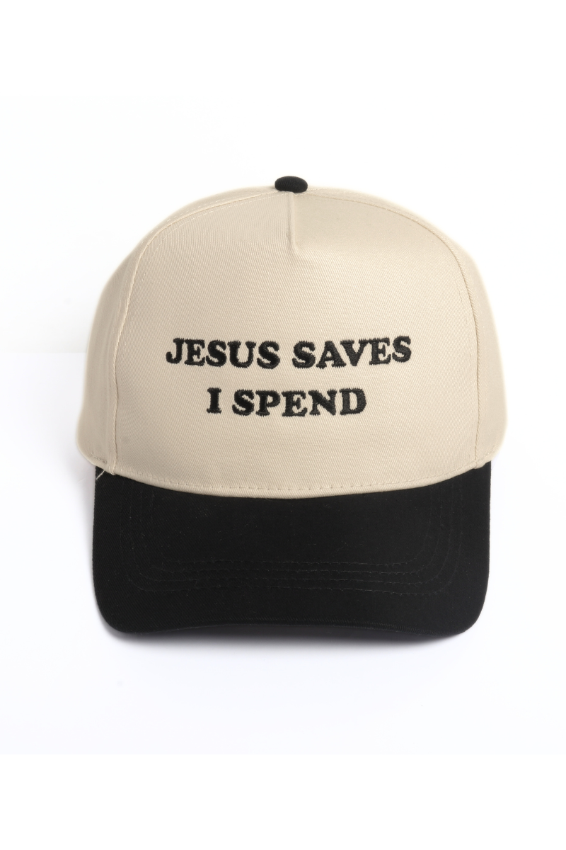 David And Young - Wholesale Baseball Cap - Women's - JESUS SAVES I SPEND Embroidery 5 Panel Baseball Cap9