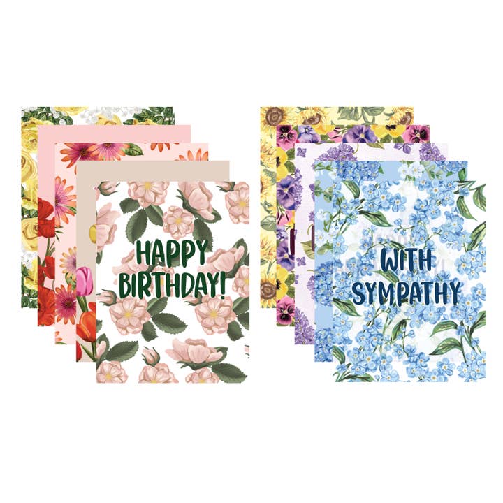 Set Garden Party - 10 cartes de vœux assorties pour la vente par Jaybee Design