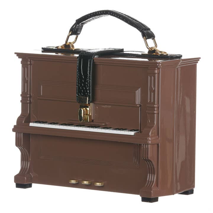 Timmy Woods Elton Taupe Piano Handtas voor wholesale door Timmy Woods Beverly Hills