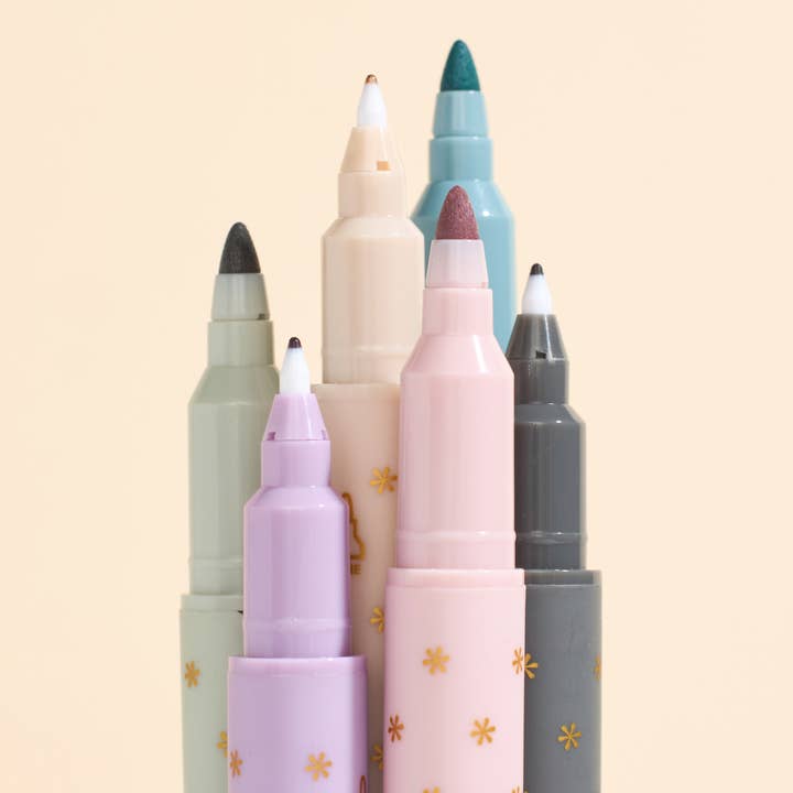 Erin Condren Design - Wholesale Marker - Dual-Tip Markers 6-pack - Pastel1