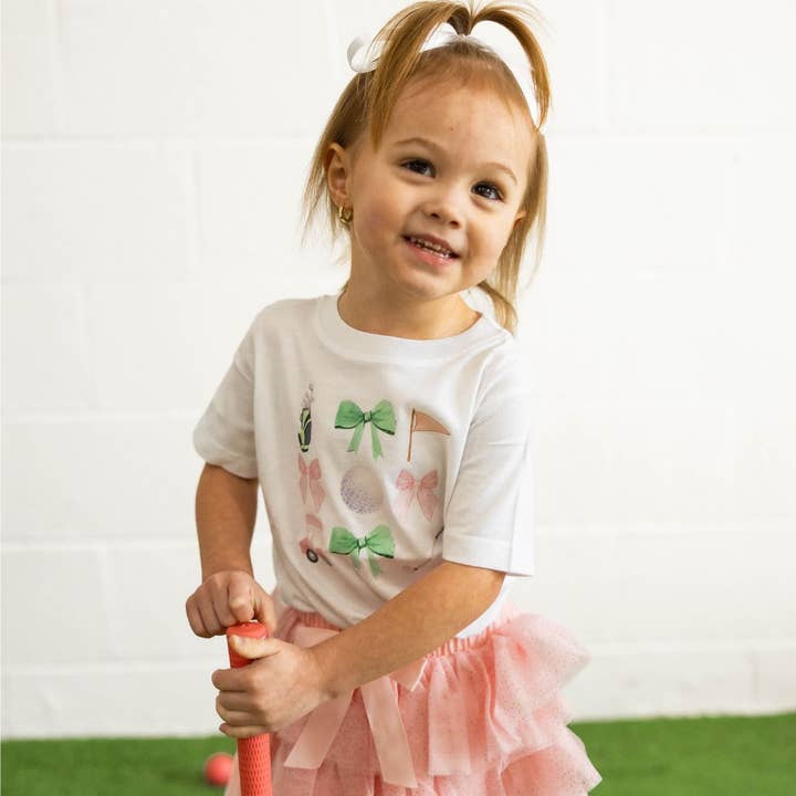 Sweet Wink - Vendita all'ingrosso Maglietta serigrafata - Bambini - Maglietta a Maniche Corte Coquette Golf Girl - Primavera 20252