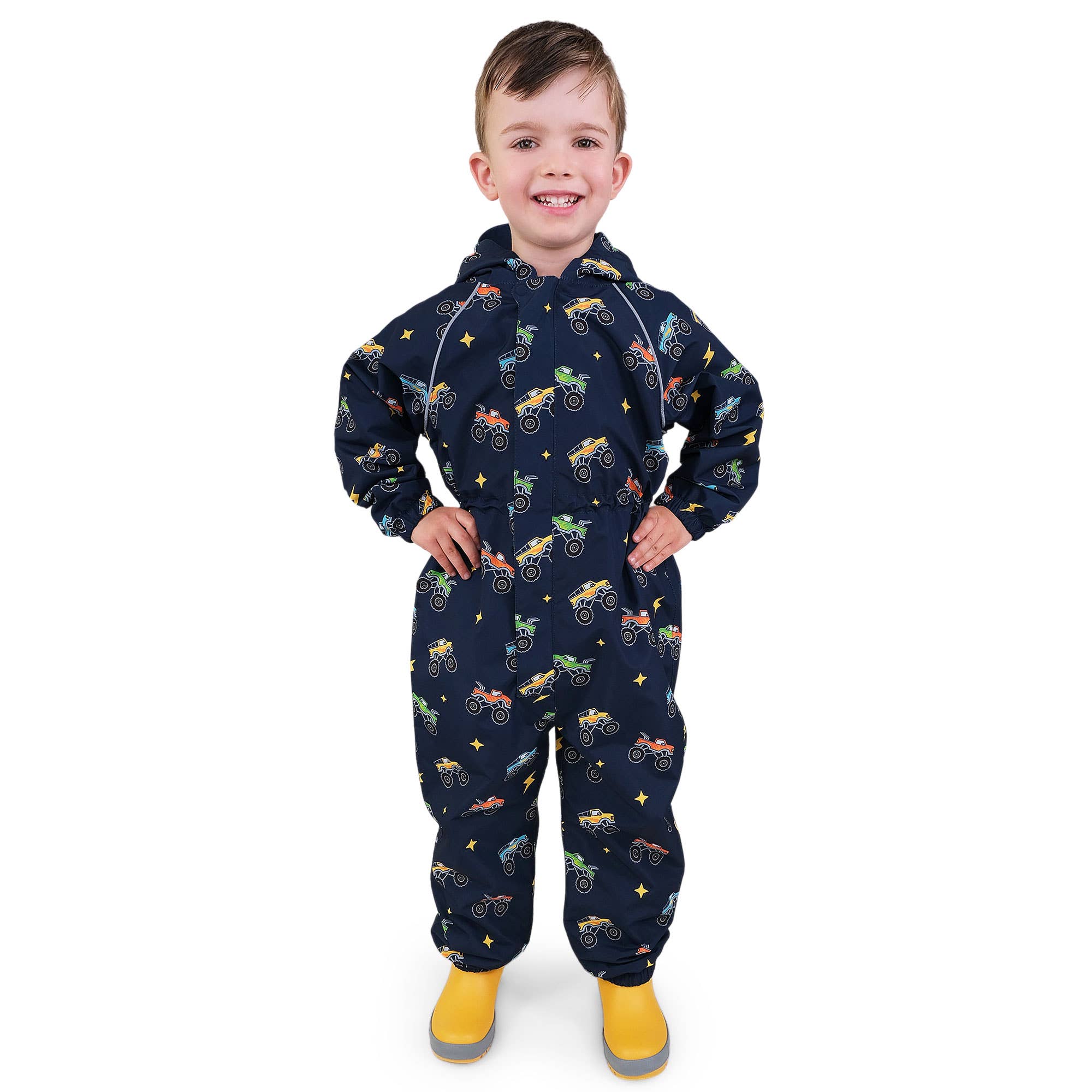 Jan & Jul - Wholesale Rain Suit - Kids - Big Trucks | Puddle-Dry Waterproof Rain Suit