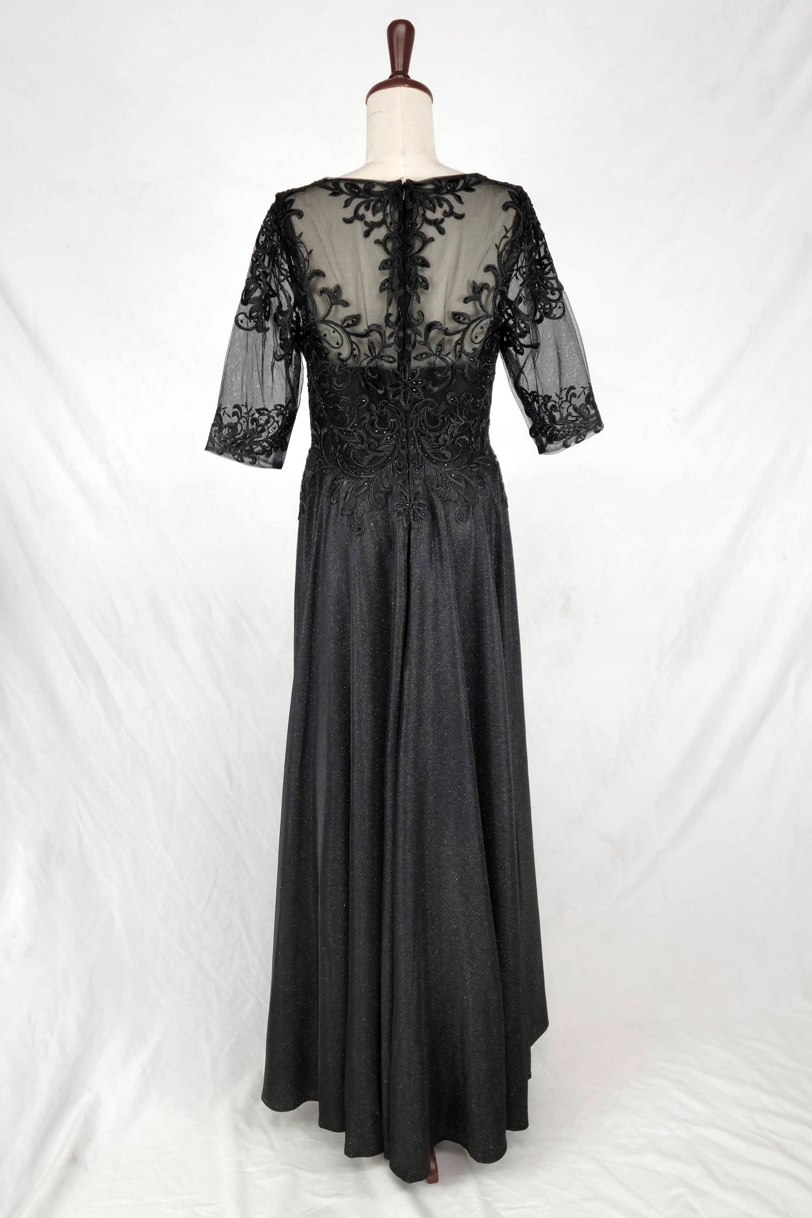 Chicas - Vendita all'ingrosso Vestito - Donna - Abito lungo Missy con maniche 3/4 e tasche J006-S-4XL6