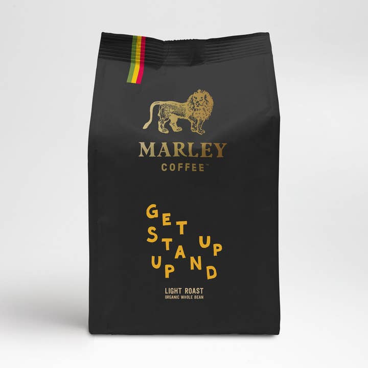 Café torréfié léger Get Up Stand Up de Marley Coffee, de la famille de Bob Marley pour la vente par MCEU Limited
