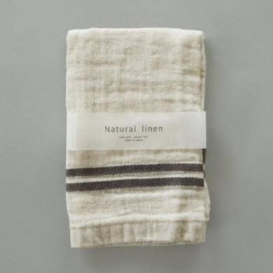 "Japacolle" Japan Collections - Wholesale Hand Towel - AXCIS Natural linen handtowel