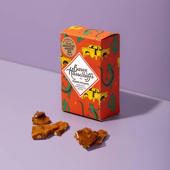 Pedro Picante- Spicy Hazelnut and Chipotle Chilli Brittle and other Purchase Wholesale wherechurros. Free Returns & Net 60 Terms on Faire trending on Faire.