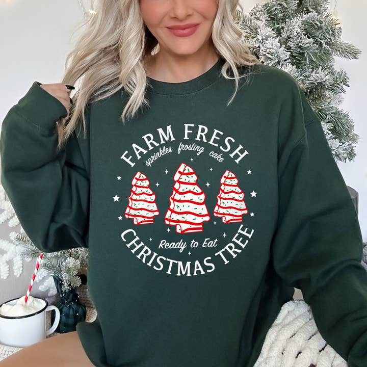 Farm Fresh Christbaumkuchen, Sweatshirt für den Großhandel von Refinery Number One LLC
