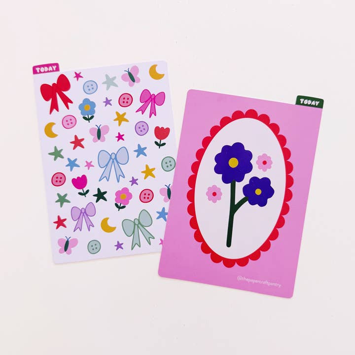 Double-Sided A6 Planner Pencil Board: Cute Flowers for wholesale by The Paper + Craft Pantry