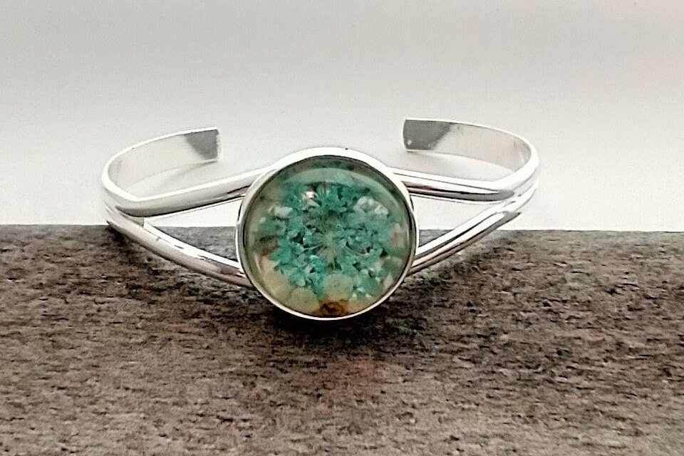 Piccadilly Pendants - Vente Bracelet manchette - Bracelet manchette fleur en argent0