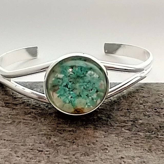 Piccadilly Pendants - Vente Bracelet manchette - Bracelet manchette fleur en argent