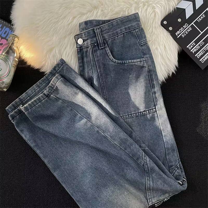 Tourtiwi - Wholesale Jeans - Men's - men's loose large size wide leg jeans8