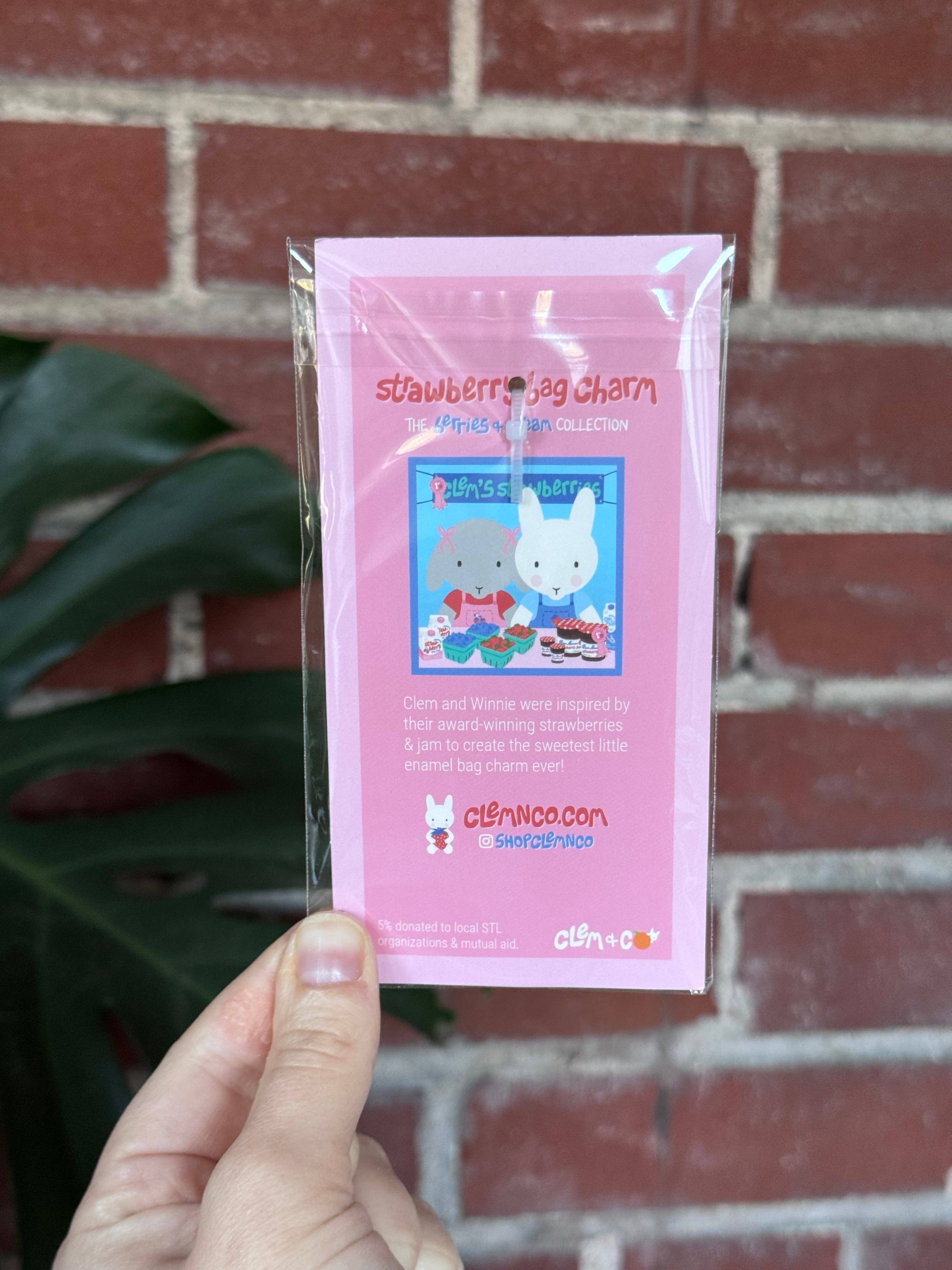 Clem & Co. - Wholesale Keychain - Women's - Strawberry Bag Charm1