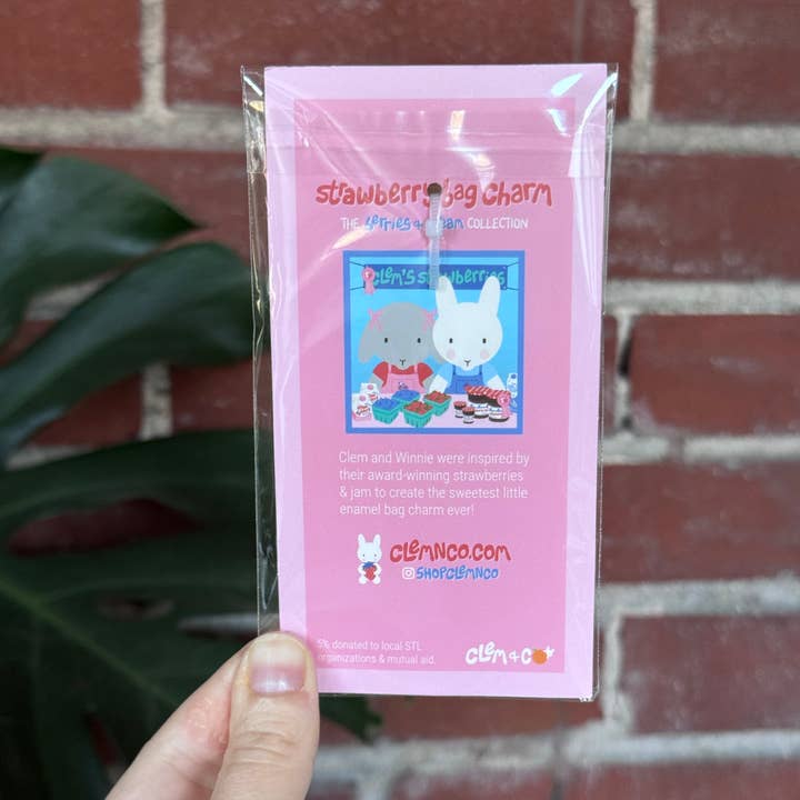 Clem & Co. - Wholesale Keychain - Women's - Strawberry Bag Charm1