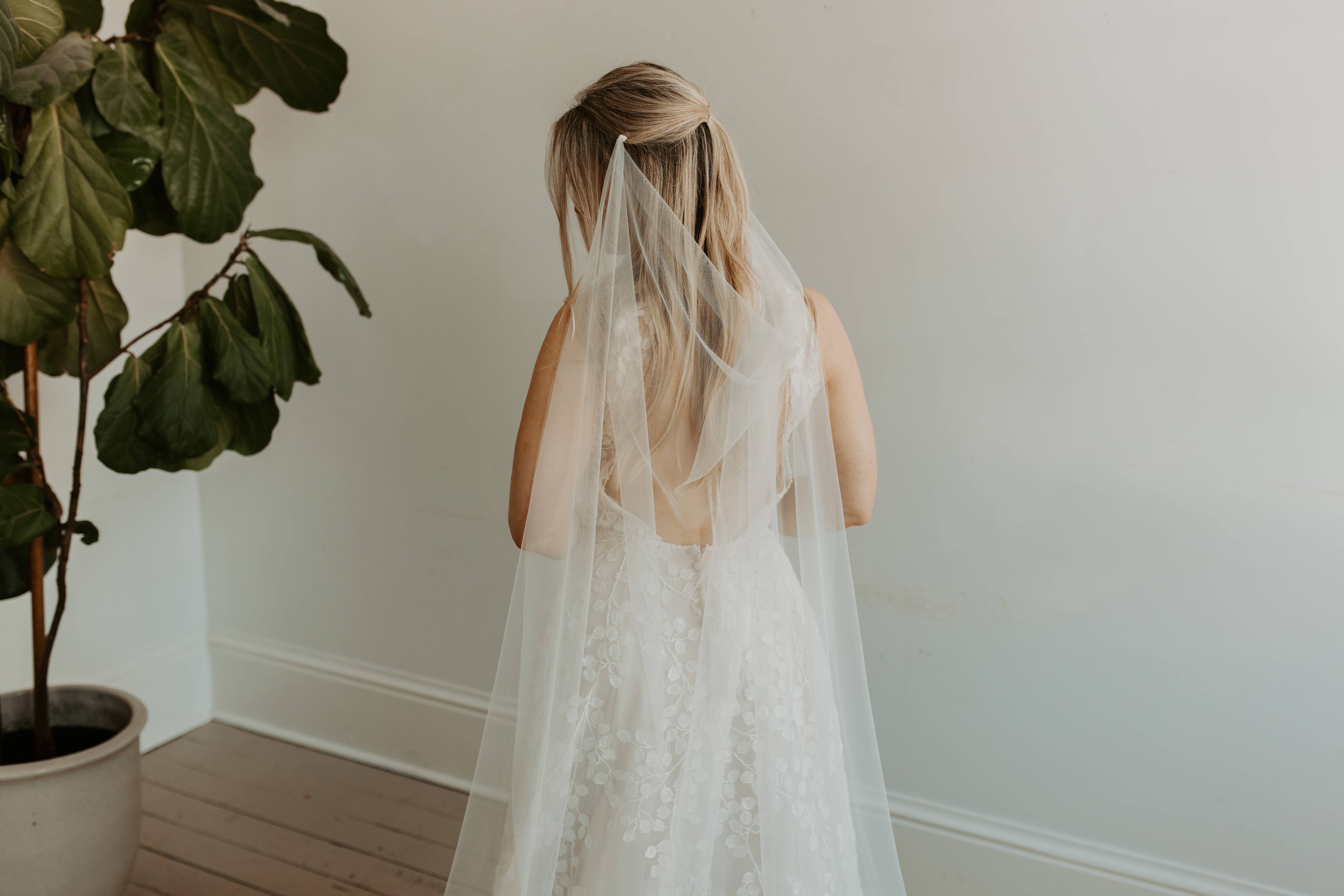 Ruffled Rose Veils – wholesale Veil – Women’s – Soft Minimal Drape Veil0