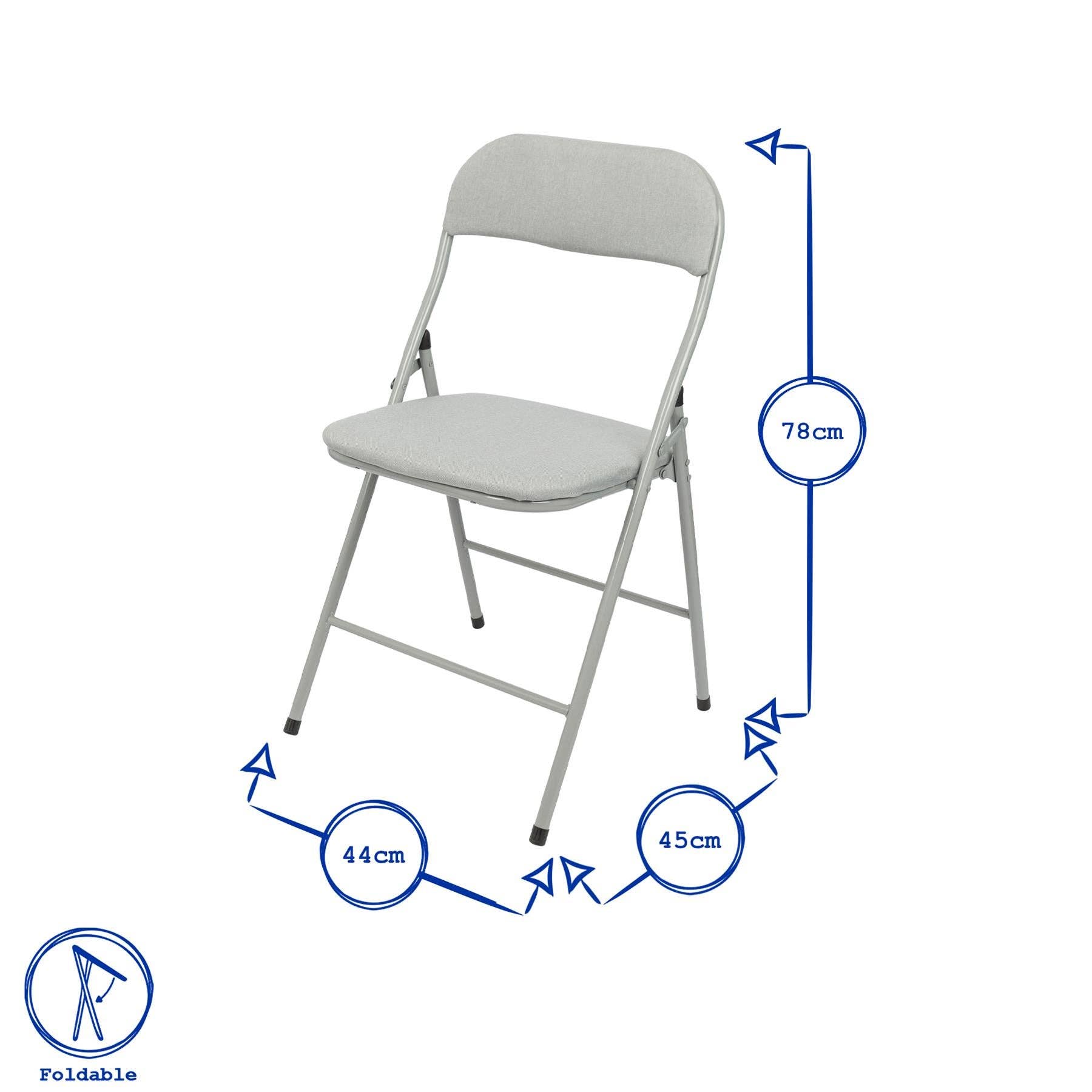 Rinkit Ltd - Wholesale Folding Chair - Fabric Padded Metal Folding Chair - By Harbour Housewares14