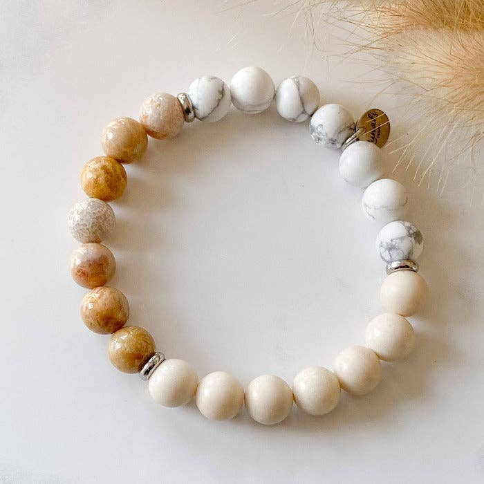 RENEWAL - Bracelet in natural stones and stainless steel for wholesale by Lunaki Design