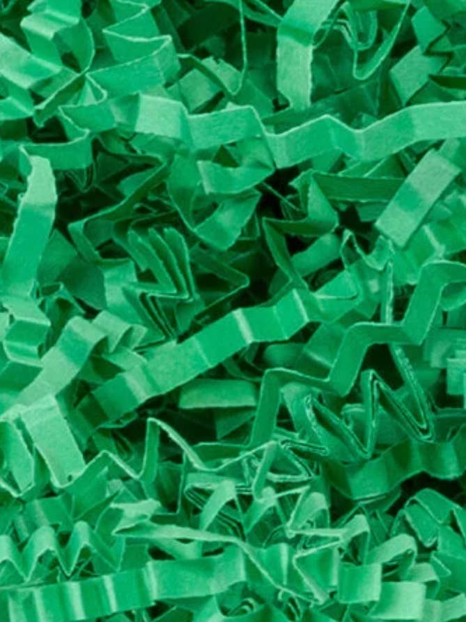 Green Crinkle Paper Shred for wholesale by Just Jubilant LLC