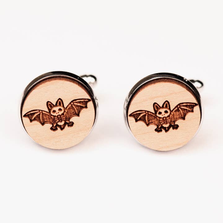 Botões de Abotoamento em Madeira de Cerejeira Fossil Bat Skeleton - CO34002 por atacado de Robin Valley