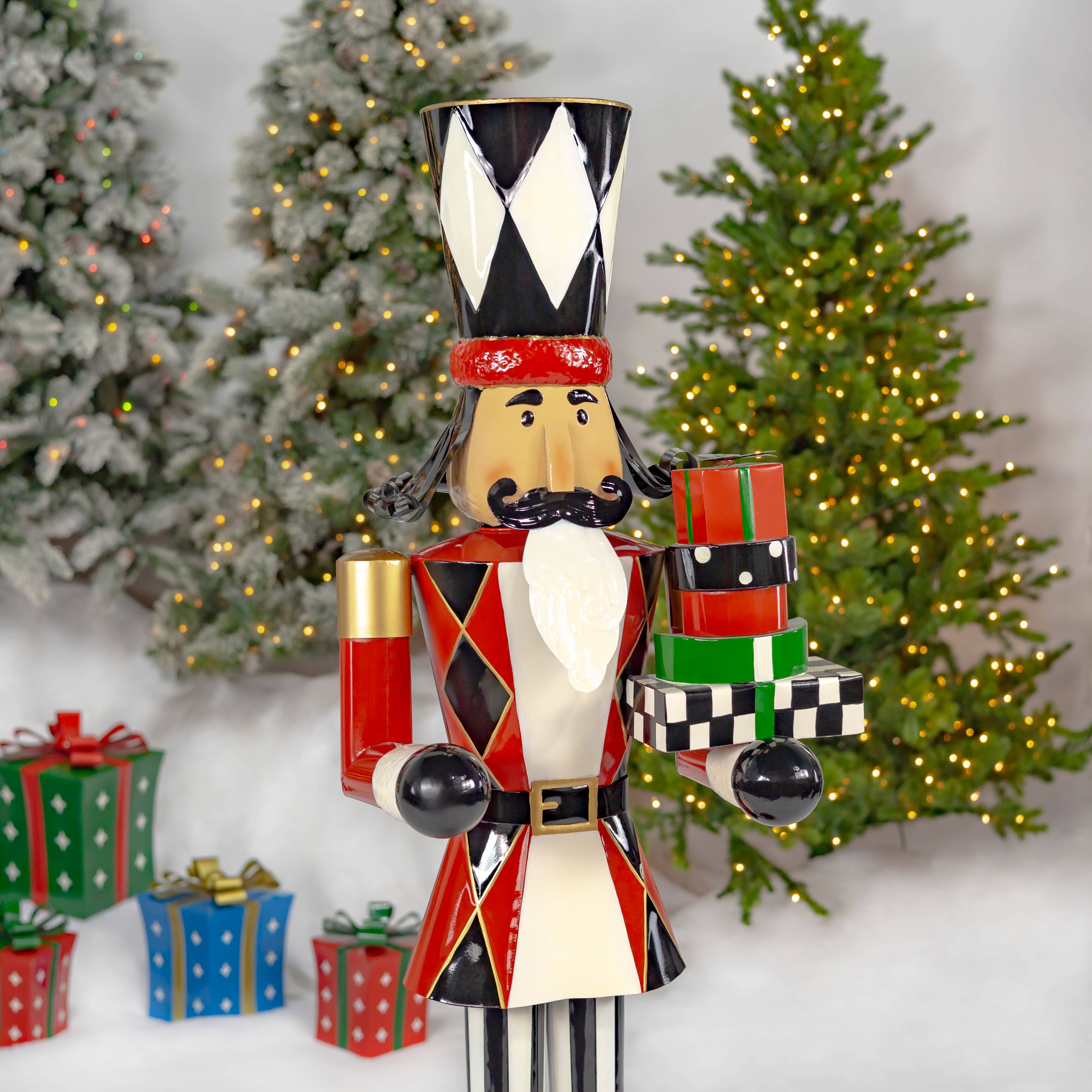 Zaer Ltd. International - Wholesale Holiday Nutcracker - 5ft Tall Light-Up Iron Christmas Nutcrackers - 5 Asst Styles27