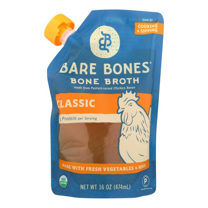 Ware Spark - Wholesale Broth - Bare Bones Chicken Bone Broth - Case Of 6 - 16 Fz