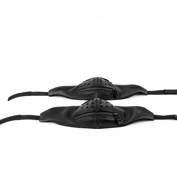 JUNGLE TRIBE - Wholesale Protective Face Mask/Shield - Black on Black Zipper Mouth Face Protection Adjustable Adult Mask With Filter8