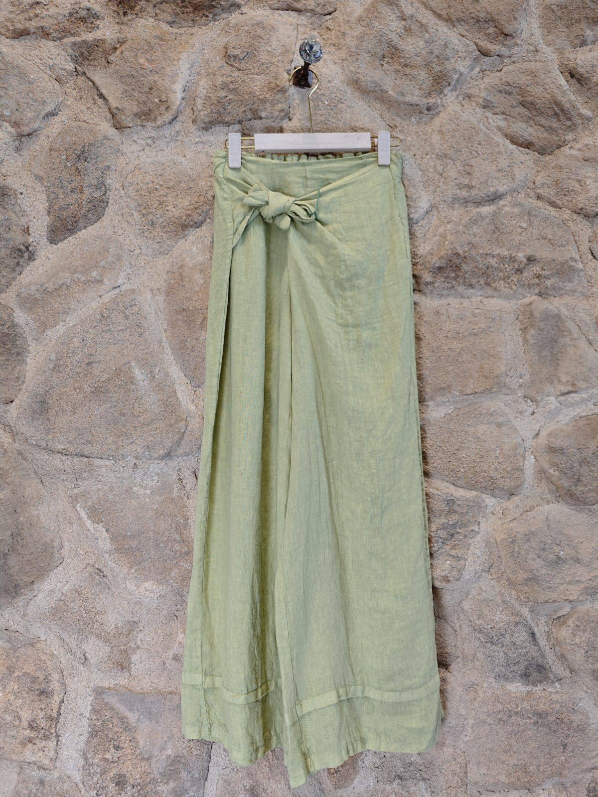 Linen & More - Vendita all'ingrosso Pantalone - Donna - Pantaloni con fusciacca in lino 100% REF 301889
