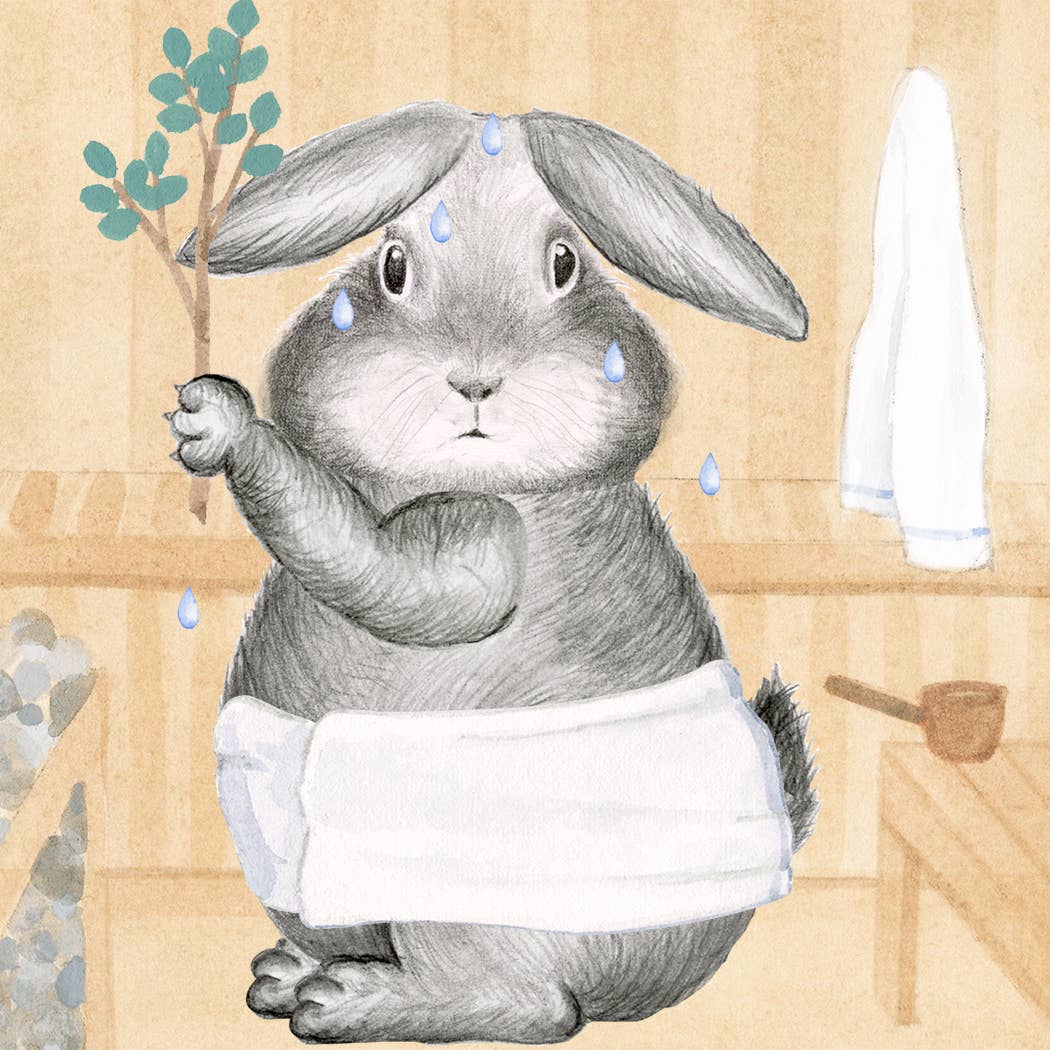 Dear Hancock - Wholesale Love Card - Sauna Bunny1