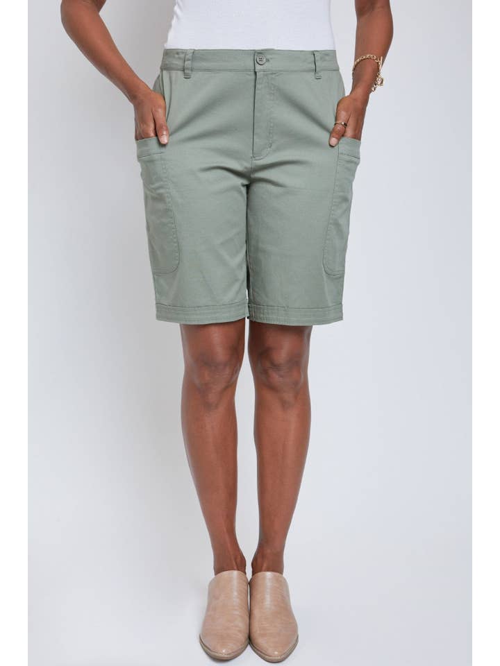 YMI – Engroshandel Shorts – Kvinder – Missy brede ben bermuda shorts med store lommer
