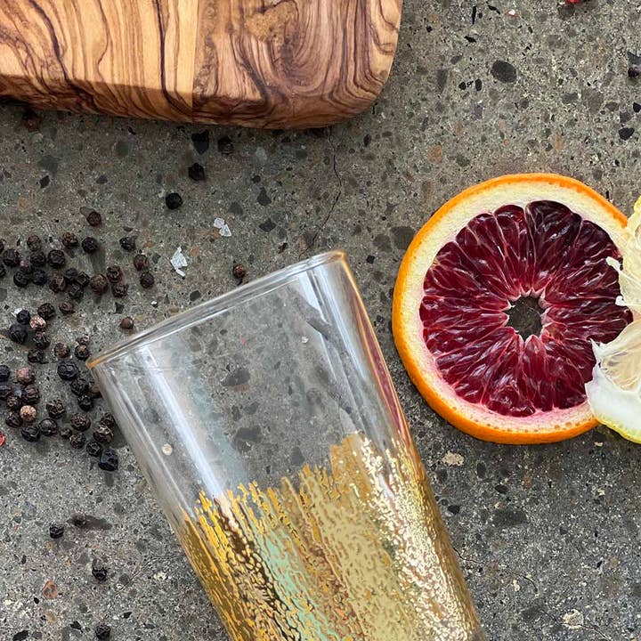 Scents and Feel - Venta al por mayor Copas de cóctel/licor - Juego de 6 vasos de té diseño Gold Flame0