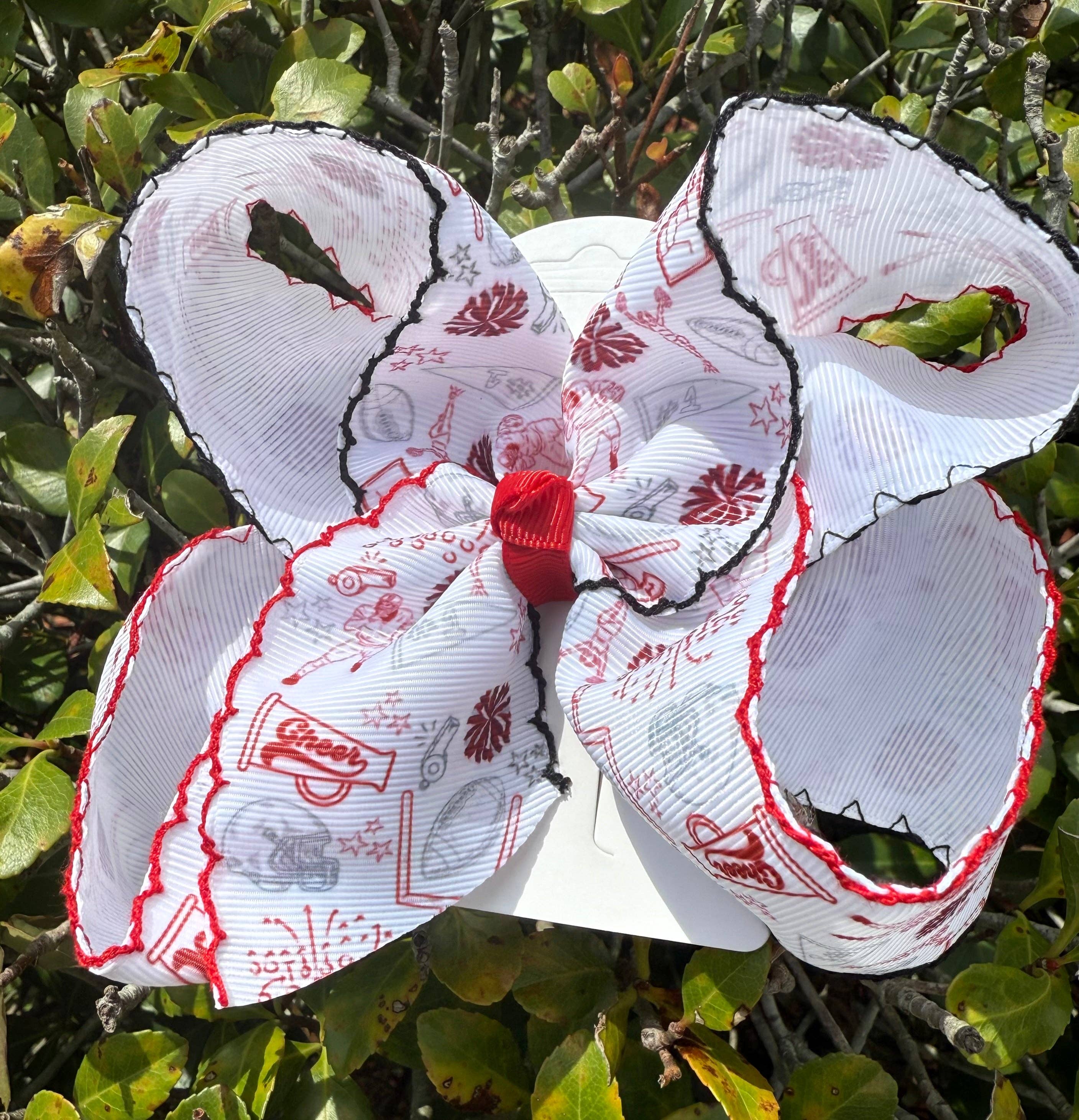 Just For Fun Threads – wholesale Hair bow – Kids – Stadium Style Moonstitch Hair Bows9