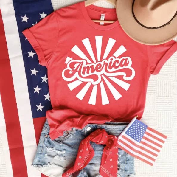 America Graphic T (S - 3XL) for wholesale by Scenic Trends