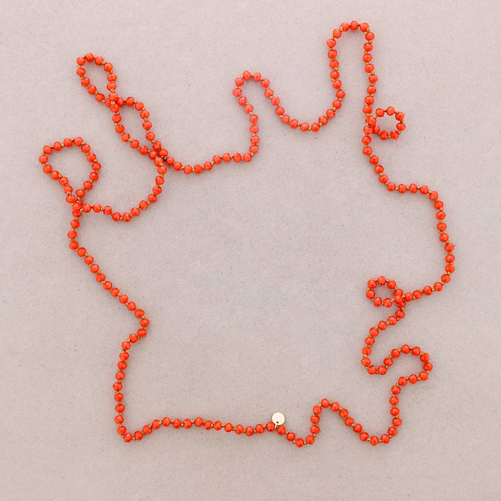 Sonata - Vendita all'ingrosso Collane di perline/perle - Collana lunga Sonata con nodi in cristallo sfaccettato 1,5 m x 6 mm7