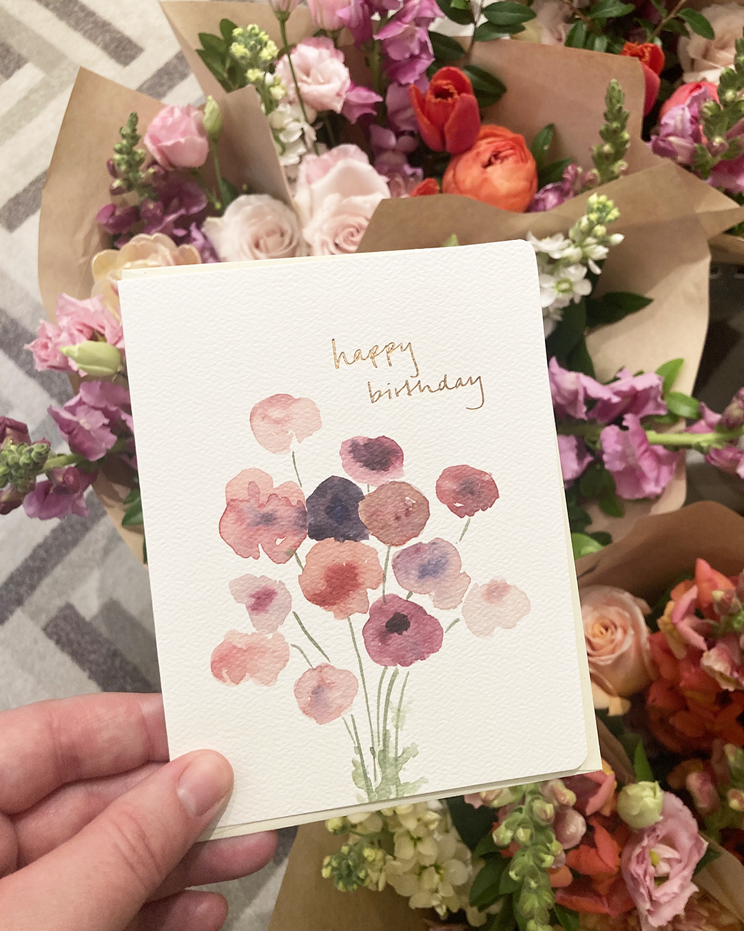 Gotamago - Wholesale Birthday Card - Poppies Birthday Card1