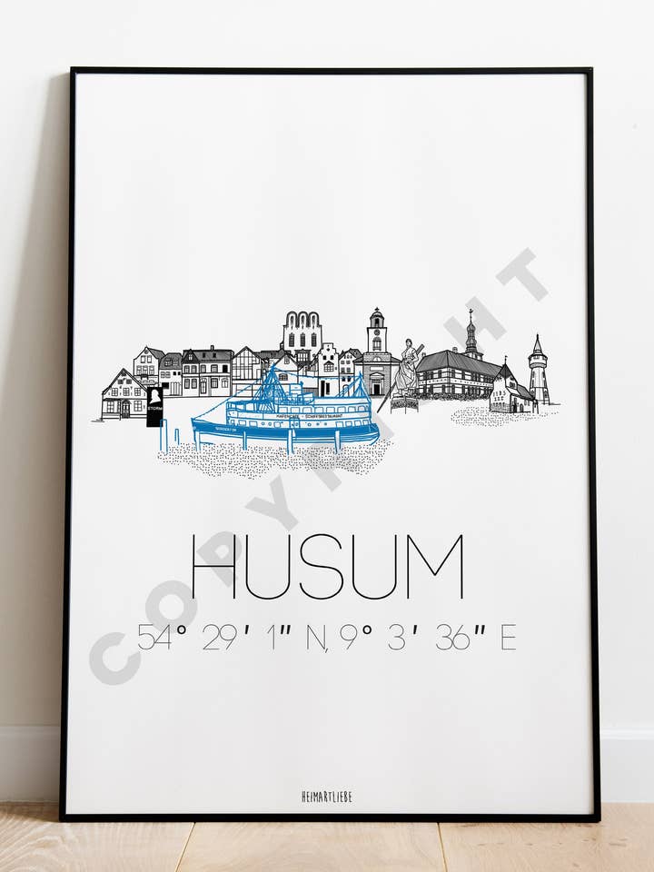 PRINT - SKYLINE HUSUM por atacado de HEIMARTLIEBE®