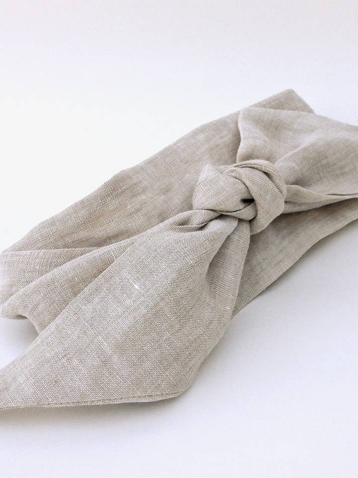 Lenço de cabelo de linho natural por atacado de Lindsay Brook Designs