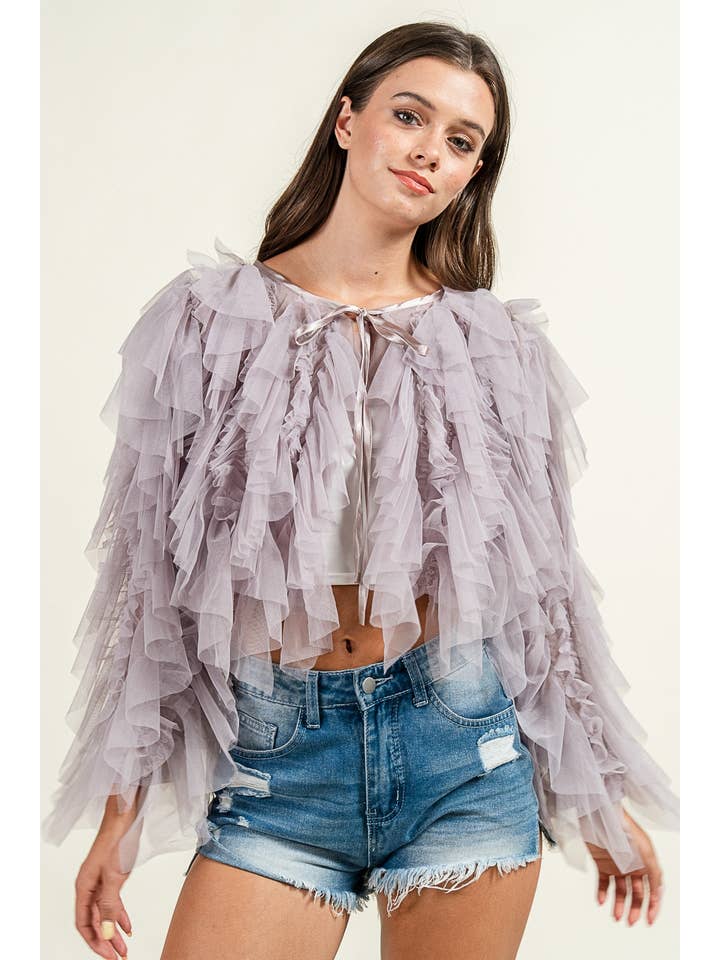 PRIVY - Wholesale Jacket - Women's - CG60052Y_TULLE JACKET10