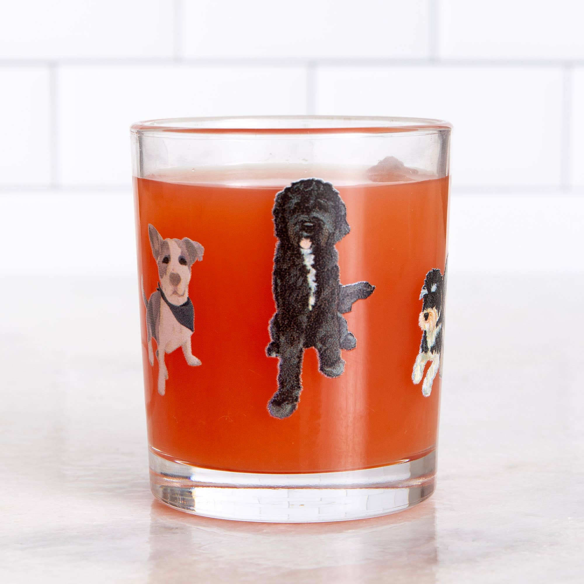 1canoe2 | One Canoe Two Paper Co. - Wholesale Drinking Glass/Cup - Furry Friends Dogs Short Juice Glass Set1