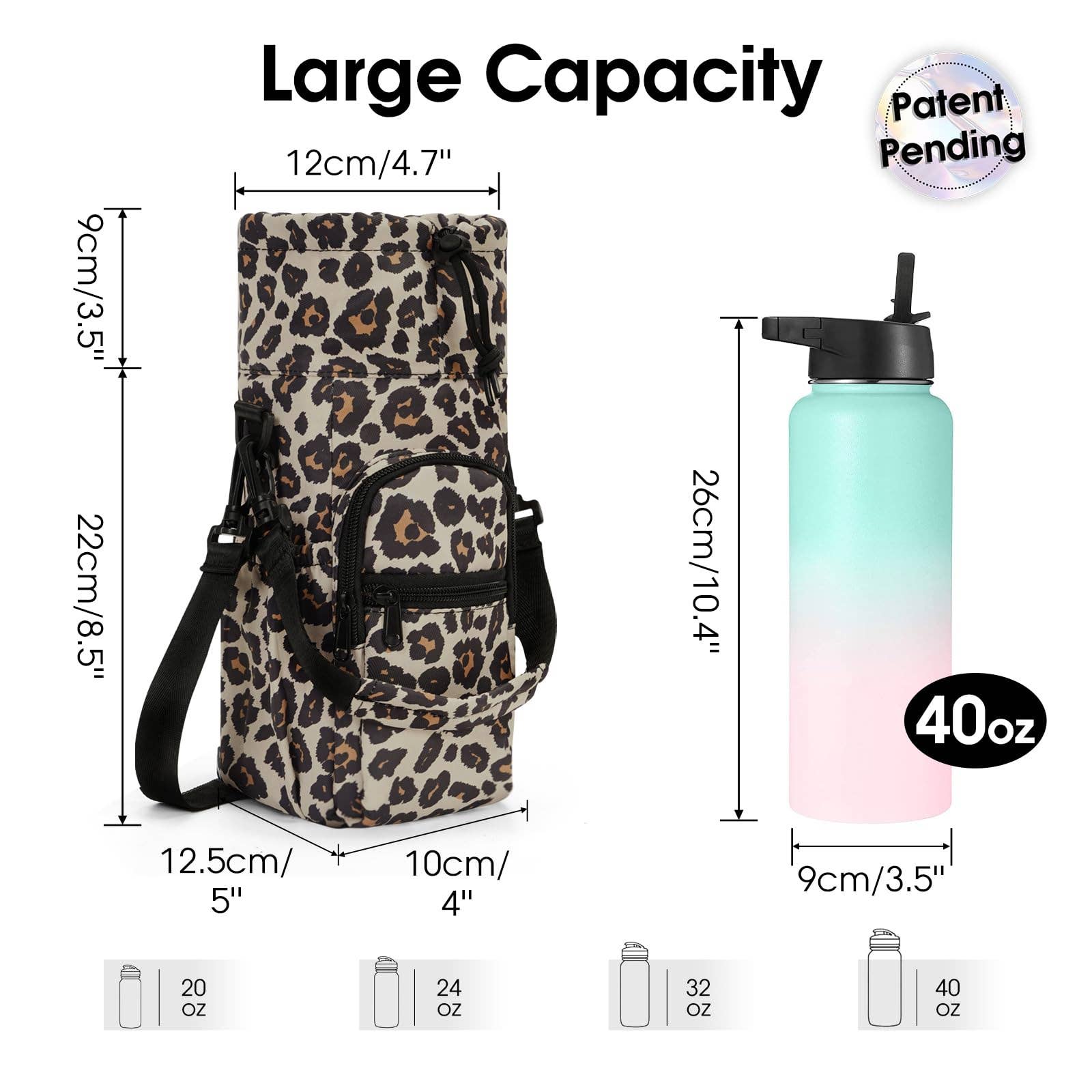wandf - Wholesale Bottle Rack/Holder - Insulated Water Bottle Holder with Strap and Phone Pocket61
